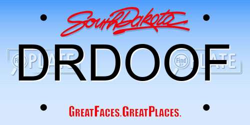 DRDOOF South Dakota License Plate