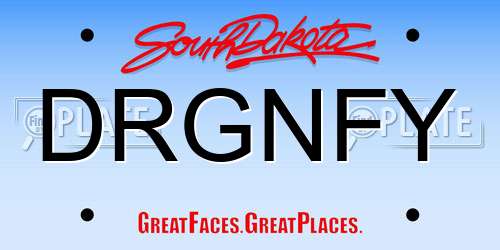 DRGNFY South Dakota License Plate