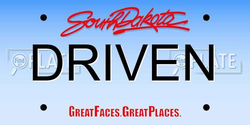 DRIVEN South Dakota License Plate