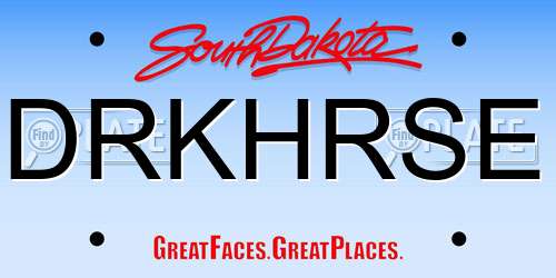 DRKHRSE South Dakota License Plate