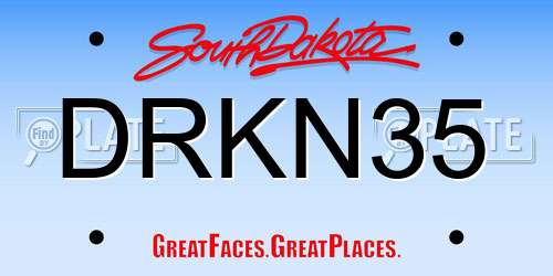 DRKN35 South Dakota License Plate