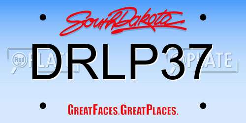 DRLP37 South Dakota License Plate