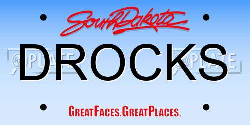 DROCKS South Dakota License Plate