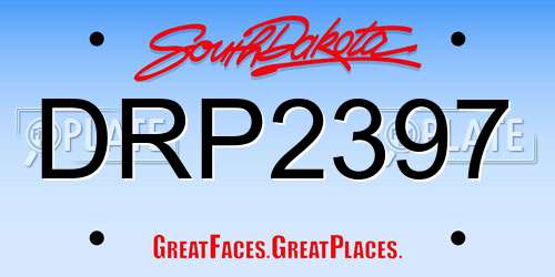 DRP2397 South Dakota License Plate