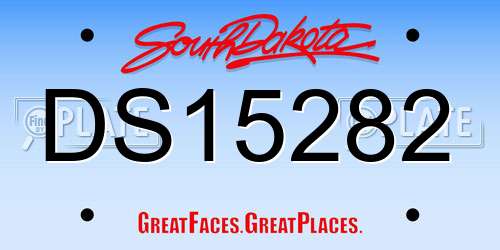DS15282 South Dakota License Plate
