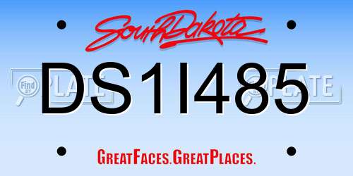 DS1I485 South Dakota License Plate