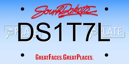 DS1T7L South Dakota License Plate