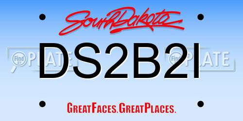 DS2B2I South Dakota License Plate