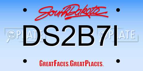 DS2B7I South Dakota License Plate