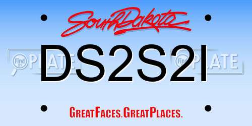 DS2S2I South Dakota License Plate