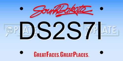 DS2S7I South Dakota License Plate