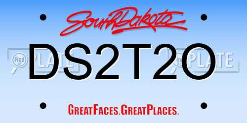 DS2T2O South Dakota License Plate