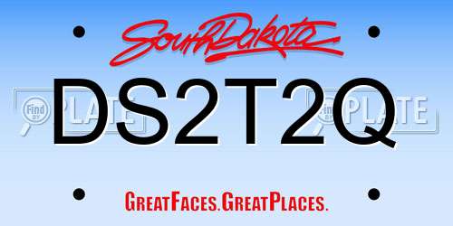 DS2T2Q South Dakota License Plate