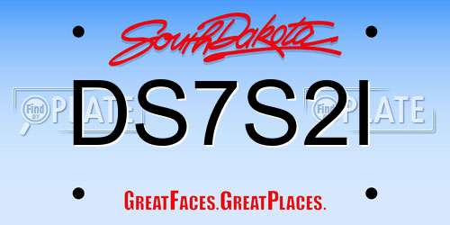 DS7S2I South Dakota License Plate