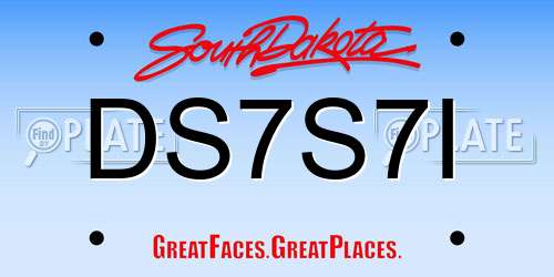 DS7S7I South Dakota License Plate