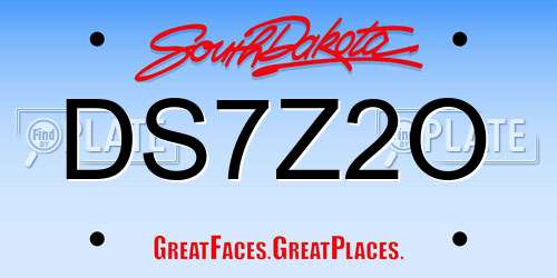 DS7Z2O South Dakota License Plate