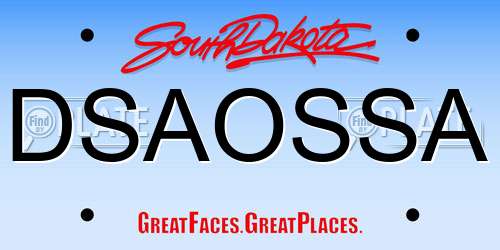 DSAOSSA South Dakota License Plate