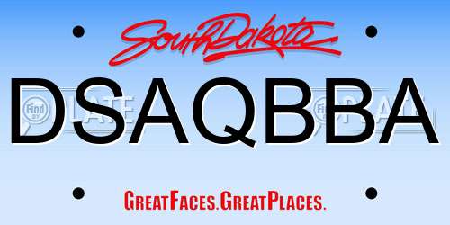 DSAQBBA South Dakota License Plate