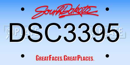 DSC3395 South Dakota License Plate