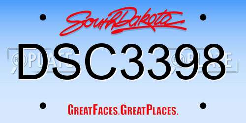 DSC3398 South Dakota License Plate