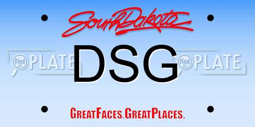 DSG South Dakota License Plate