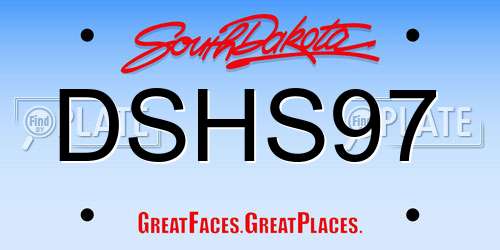 DSHS97 South Dakota License Plate