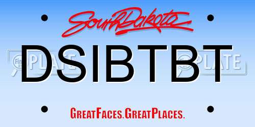 DSIBTBT South Dakota License Plate