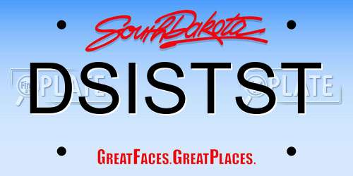 DSISTST South Dakota License Plate