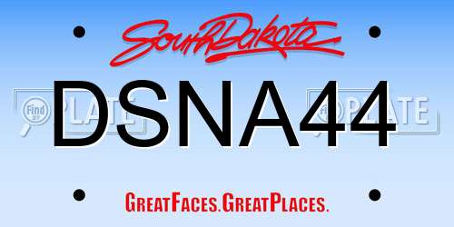 DSNA44 South Dakota License Plate