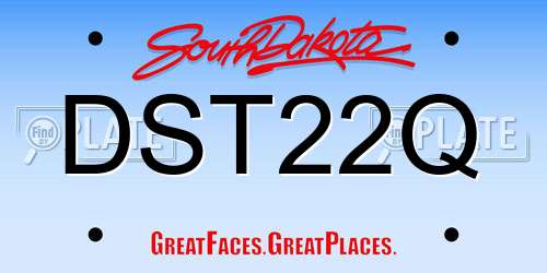 DST22Q South Dakota License Plate