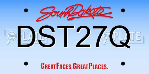 DST27Q South Dakota License Plate