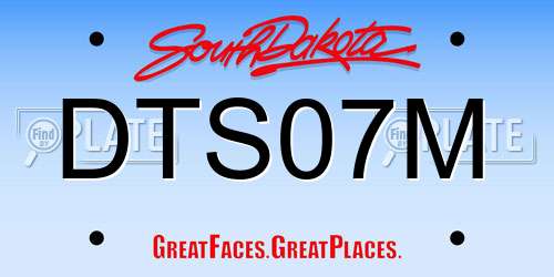 DTS07M South Dakota License Plate