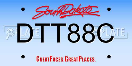 DTT88C South Dakota License Plate