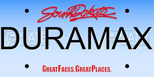 DURAMAX South Dakota License Plate