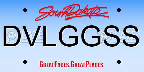 DVLGGSS South Dakota License Plate