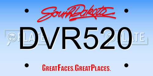 DVR520 South Dakota License Plate