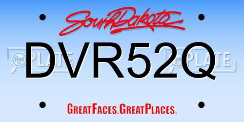 DVR52Q South Dakota License Plate