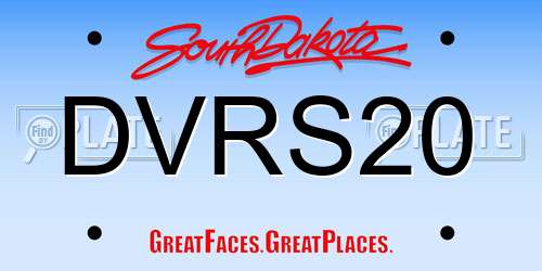DVRS20 South Dakota License Plate