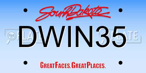 DWIN35 South Dakota License Plate