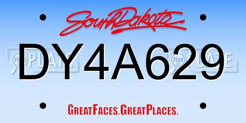 DY4A629 South Dakota License Plate