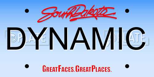 DYNAMIC South Dakota License Plate