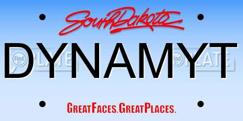 DYNAMYT South Dakota License Plate