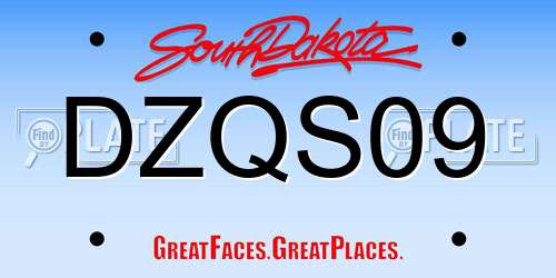 DZQS09 South Dakota License Plate