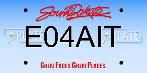 E04AIT South Dakota License Plate