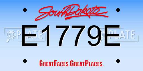 E1779E South Dakota License Plate