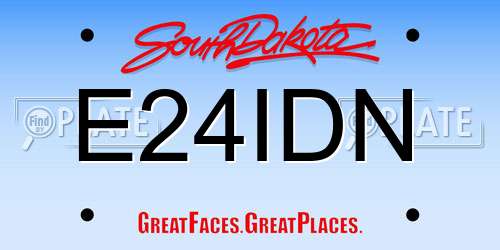 E24IDN South Dakota License Plate
