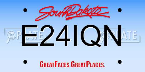E24IQN South Dakota License Plate
