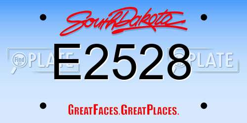 E2528 South Dakota License Plate