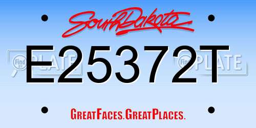 E25372T South Dakota License Plate