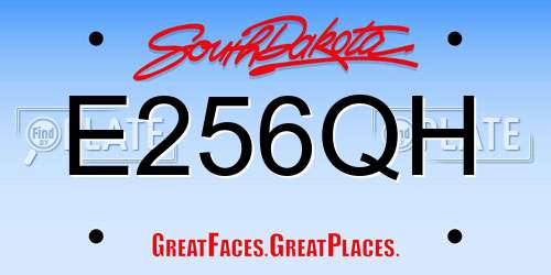 E256QH South Dakota License Plate